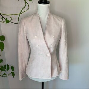 Tailored by Rebecca Taylor Tweed Blazer in Blush Pink Size 0